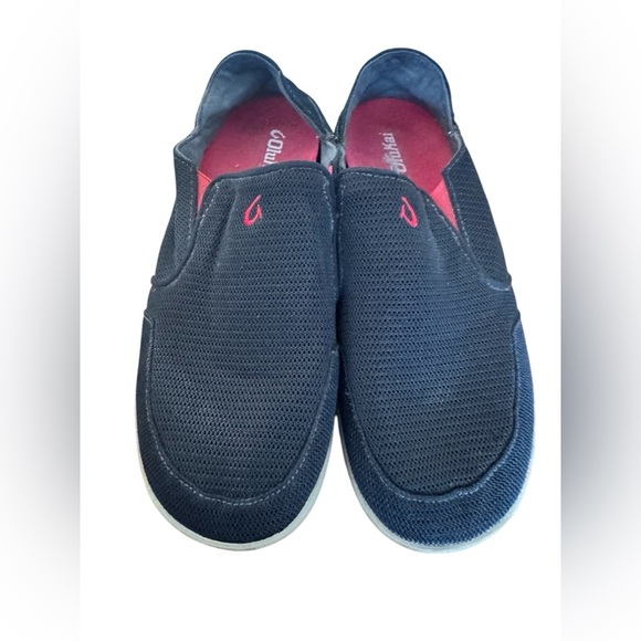 OluKai NOHEA Mesh Slip On (MEN)- Carbon/Deep Red - Size 9 - Picture 5 of 10